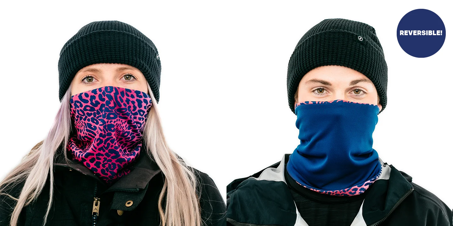 Cheetah/Navy Neck Gaiter